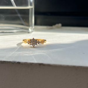 14k diamond gold ring !